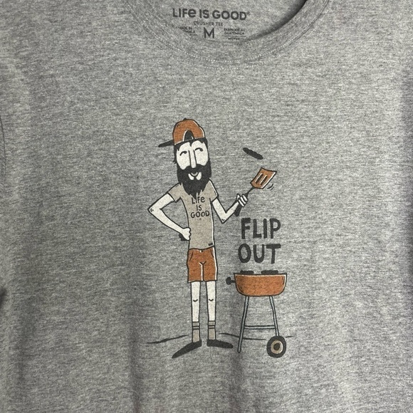 LIFE is Good Men's Flip Out Crusher Tee - Picture 2 of 6